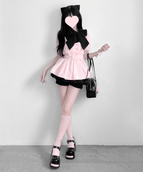 OLIVE des OLIVE(オリーブデオリーブ)の「【インフルエンサー企画】miko dot balloon skirt pants(スカート・レディース・ピンク/ブラック・FREE)」の13枚目の写真