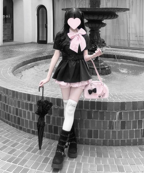 OLIVE des OLIVE(オリーブデオリーブ)の「【インフルエンサー企画】miko dot balloon skirt pants(スカート・レディース・ピンク/ブラック・FREE)」の18枚目の写真