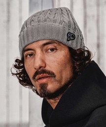 1minute 1second（ワンミニットワンセカンド）の「mko13714-cable knit beanie with heart patch ニットキャップ(1M26A320)（ニットキャップ/ビーニー）」