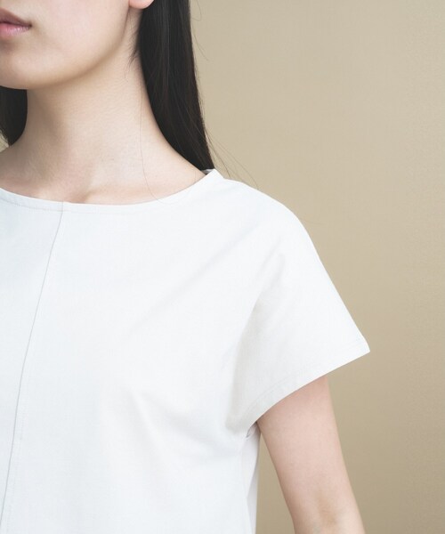 cloenc(クロエンス)の「【ひんやり/UVカット】レース フレンチスリーブプルオーバー(Tシャツ/カットソー・レディース・ナチュラル/ホワイト/ネイビー・02)」の12枚目の写真