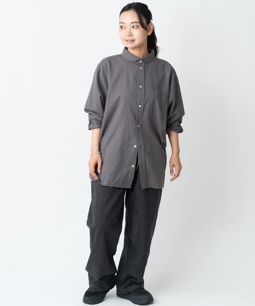 gym master(ジムマスター)の「2WAYショールカラープレーンネルシャツ(シャツ/ブラウス・メンズ・ブルー系その他/チャコール/ナチュラル/ベージュ系その他/ネイビー/ライトグリーン・SMALL/X-LARGE/MEDIUM/LARGE)」の8枚目の写真