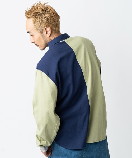 gym master(ジムマスター)の「2WAYショールカラープレーンネルシャツ(シャツ/ブラウス・メンズ・ブルー系その他/チャコール/ナチュラル/ベージュ系その他/ネイビー/ライトグリーン・SMALL/X-LARGE/MEDIUM/LARGE)」の12枚目の写真