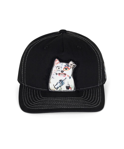 RIPNDIP(リップンディップ)の「LORD NERMAL COLLAGE SNAPBACK(キャップ・メンズ・ブラック・FREE)」の1枚目の写真