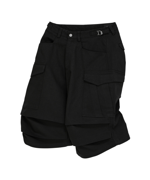 THEN OUR(デンアワー)の「コットンウォッシュドバミューダカーゴパンツ(ブラック)(その他パンツ・メンズ・その他・LARGE/MEDIUM/X-LARGE)」の2枚目の写真