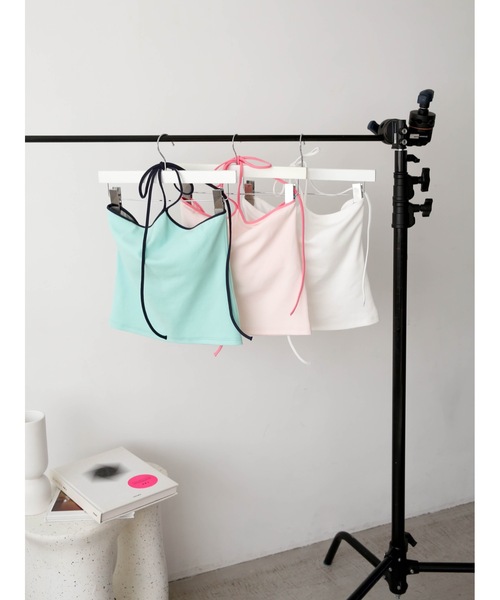 Katrin TOKYO(カトリーントーキョー)の「cup-in halter neck camisole(キャミソール・レディース・ピンク/ブルー/ホワイト・XS/FREE)」の20枚目の写真