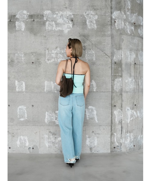 Katrin TOKYO(カトリーントーキョー)の「cup-in halter neck camisole(キャミソール・レディース・ピンク/ブルー/ホワイト・XS/FREE)」の5枚目の写真