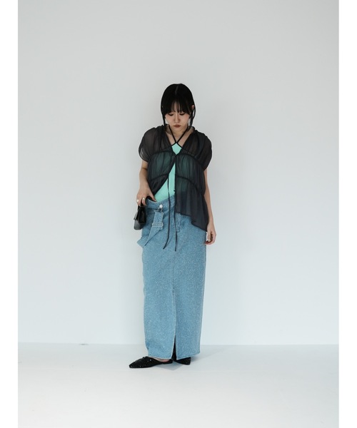 Katrin TOKYO(カトリーントーキョー)の「cup-in halter neck camisole(キャミソール・レディース・ピンク/ブルー/ホワイト・XS/FREE)」の8枚目の写真
