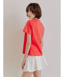 60スレポーターコットンハーフTシャツ[サルモンオレンジ]