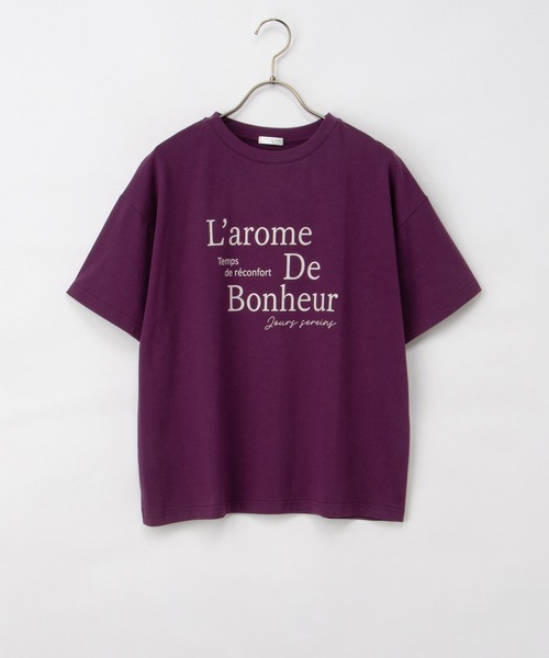 Honeys(ハニーズ)の「ロゴプリントTシャツ(Tシャツ/カットソー・レディース・ブラウン/ホワイト/スミクロ/パープル・S/M/LL/L)」の20枚目の写真