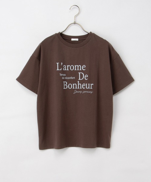 Honeys(ハニーズ)の「ロゴプリントTシャツ(Tシャツ/カットソー・レディース・ブラウン/ホワイト/スミクロ/パープル・S/M/LL/L)」の22枚目の写真