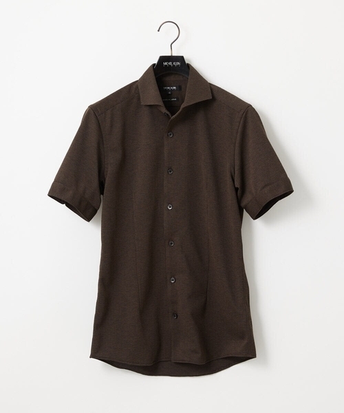 MICHEL KLEIN HOMME (ミッシェルクランオム)の「《日本製》チドリ柄半袖シャツ(シャツ/ブラウス・メンズ・ネイビー/グレー/ブラウン・MEDIUM/LARGE/X-LARGE)」の3枚目の写真