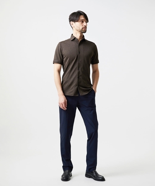 MICHEL KLEIN HOMME (ミッシェルクランオム)の「《日本製》チドリ柄半袖シャツ(シャツ/ブラウス・メンズ・ネイビー/グレー/ブラウン・MEDIUM/LARGE/X-LARGE)」の8枚目の写真