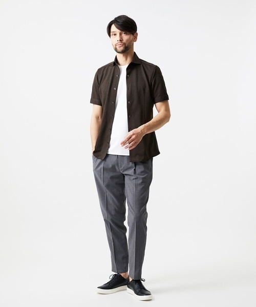 MICHEL KLEIN HOMME (ミッシェルクランオム)の「《日本製》チドリ柄半袖シャツ(シャツ/ブラウス・メンズ・ネイビー/グレー/ブラウン・MEDIUM/LARGE/X-LARGE)」の9枚目の写真