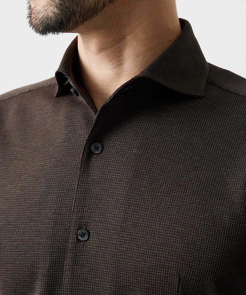 MICHEL KLEIN HOMME (ミッシェルクランオム)の「《日本製》チドリ柄半袖シャツ(シャツ/ブラウス・メンズ・ネイビー/グレー/ブラウン・MEDIUM/LARGE/X-LARGE)」の13枚目の写真