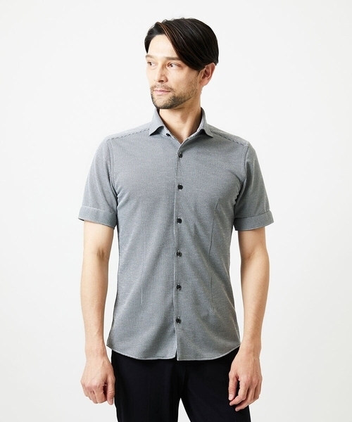 MICHEL KLEIN HOMME (ミッシェルクランオム)の「《日本製》チドリ柄半袖シャツ(シャツ/ブラウス・メンズ・ネイビー/グレー/ブラウン・MEDIUM/LARGE/X-LARGE)」の18枚目の写真