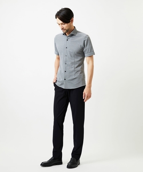MICHEL KLEIN HOMME (ミッシェルクランオム)の「《日本製》チドリ柄半袖シャツ(シャツ/ブラウス・メンズ・ネイビー/グレー/ブラウン・MEDIUM/LARGE/X-LARGE)」の19枚目の写真