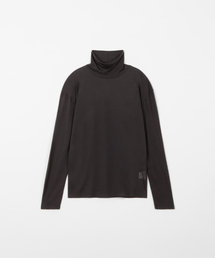 Sheer turtleneck t-shirt / DARK GRAY