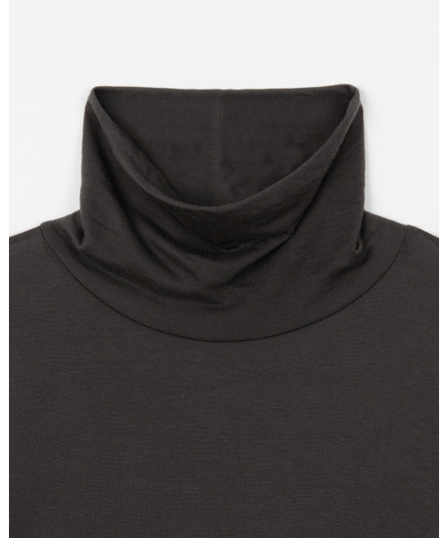 THEENDQUESTION(ジエンドクエスチョン)の「Sheer turtleneck t-shirt / DARK GRAY(Tシャツ/カットソー・レディース・その他・FREE)」の3枚目の写真