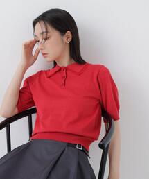 NATURAL BEAUTY BASIC | レーストリム半袖ニット(ニット/セーター)