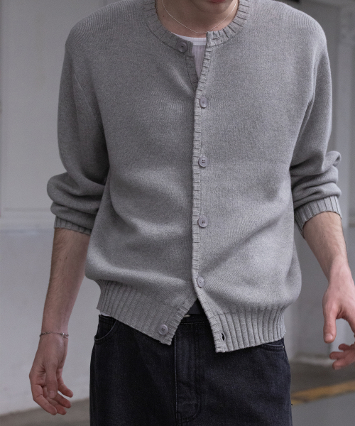 DECOROSO（デコローゾ）の「パネルリップラウンドカーディガン[グレー]（カーディガン/ボレロ・メンズ・その他・LARGE/X-LARGE）」の3枚目の写真