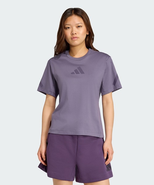 adidas(アディダス)の「adidas Z.N.E. 半袖Tシャツ / アディダス adidas(Tシャツ/カットソー・レディース・バイオレット・XX-LARGE/LARGE/MEDIUM/SMALL/X-LARGE/X-SMALL)」の1枚目の写真