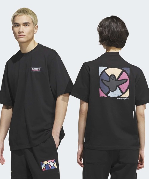 adidas(アディダス)の「スケートボーディング × マーク・ゴンザレス モダニスト 半袖Tシャツ / アディダスオリジナルス adidas Originals(Tシャツ/カットソー・メンズ・ブラック・X-LARGE/X-SMALL/XX-LARGE/3XL/LARGE/MEDIUM/SMALL)」の1枚目の写真
