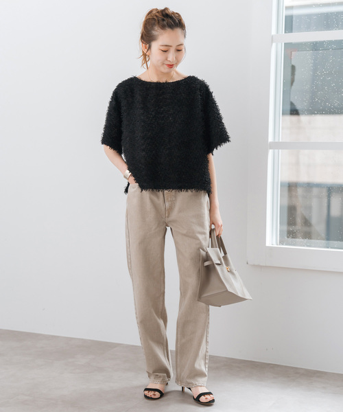 Spick & Span(スピックアンドスパン)の「《追加2》フェザーライクTブラウス(シャツ/ブラウス・レディース・アイボリー/ブラック・FREE)」の19枚目の写真