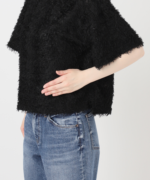 Spick & Span(スピックアンドスパン)の「《追加2》フェザーライクTブラウス(シャツ/ブラウス・レディース・アイボリー/ブラック・FREE)」の12枚目の写真