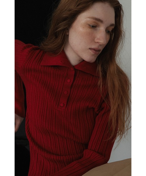 tento(テント)の「Variegated Rib High-Neck Knit Sweater(ニット/セーター・レディース・ネイビー/グレー/レッド/ブラック・FREE)」の15枚目の写真