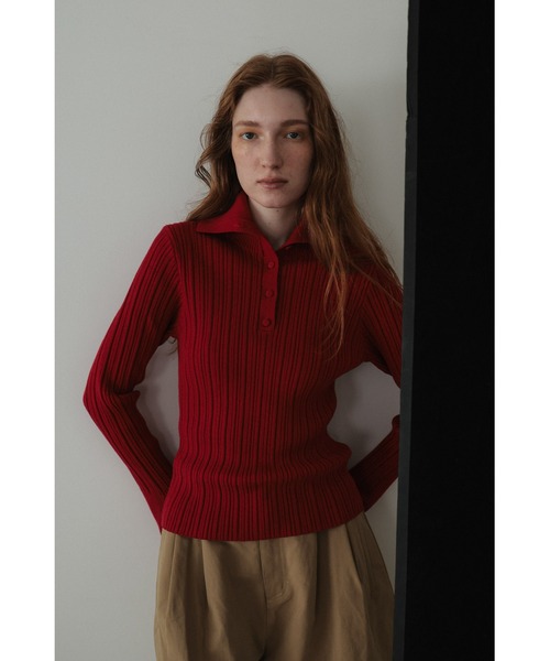 tento(テント)の「Variegated Rib High-Neck Knit Sweater(ニット/セーター・レディース・ネイビー/グレー/レッド/ブラック・FREE)」の10枚目の写真