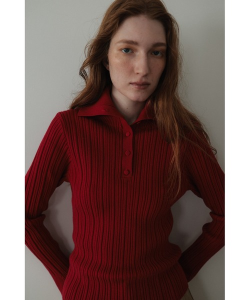 tento(テント)の「Variegated Rib High-Neck Knit Sweater(ニット/セーター・レディース・ネイビー/グレー/レッド/ブラック・FREE)」の14枚目の写真