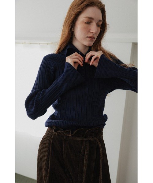 tento(テント)の「Variegated Rib High-Neck Knit Sweater(ニット/セーター・レディース・ネイビー/グレー/レッド/ブラック・FREE)」の17枚目の写真