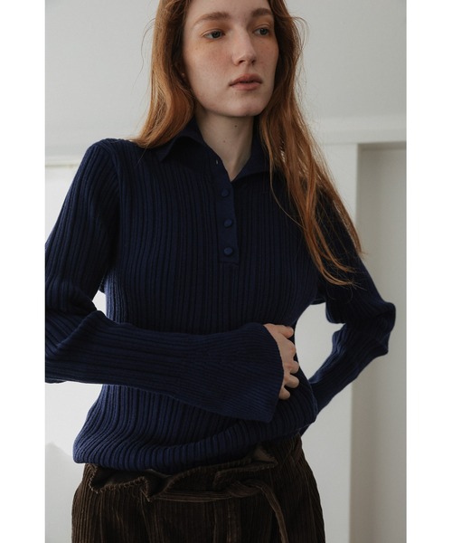 tento(テント)の「Variegated Rib High-Neck Knit Sweater(ニット/セーター・レディース・ネイビー/グレー/レッド/ブラック・FREE)」の16枚目の写真
