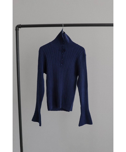 tento(テント)の「Variegated Rib High-Neck Knit Sweater(ニット/セーター・レディース・ネイビー/グレー/レッド/ブラック・FREE)」の6枚目の写真