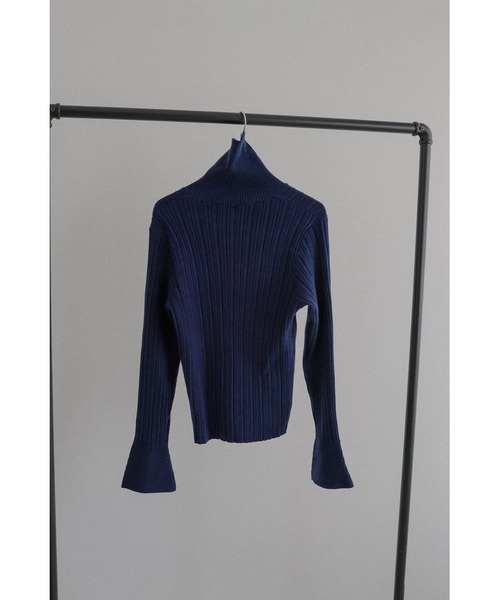 tento(テント)の「Variegated Rib High-Neck Knit Sweater(ニット/セーター・レディース・ネイビー/グレー/レッド/ブラック・FREE)」の7枚目の写真