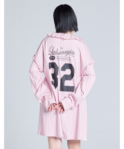 Little sunny bite(リトルサニーバイト)の「【RE】【Little Sunny Bite】baseball dress(ワンピース・レディース・ピンク/グレー・SMALL/MEDIUM)」の10枚目の写真