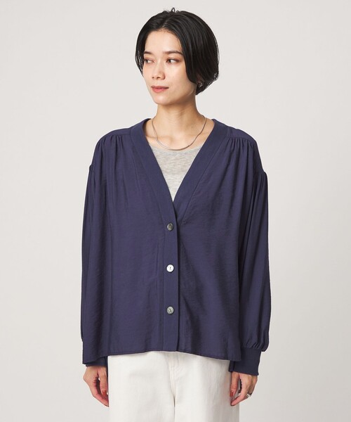 green label relaxing(グリーンレーベルリラクシング)の「R/NY カーディガン ブラウス(シャツ/ブラウス・レディース・ネイビー/ブラック/モカ/ナチュラル・FREE)」の21枚目の写真