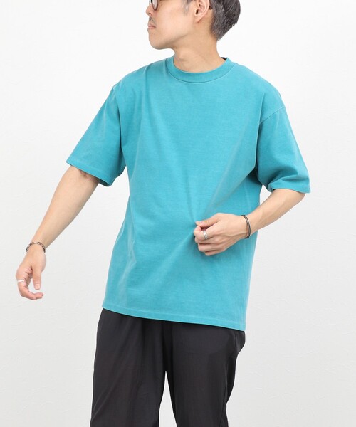 NOLLEY’S(ノーリーズ)の「【BECシリーズ】《接触冷感/UVカット》PIGMENT DYE BIO WASH ピグメント染め オーバーサイズTシャツ(Tシャツ/カットソー・メンズ・ホワイト/ライトブルー/ブラック/レンガ・M/L)」の21枚目の写真