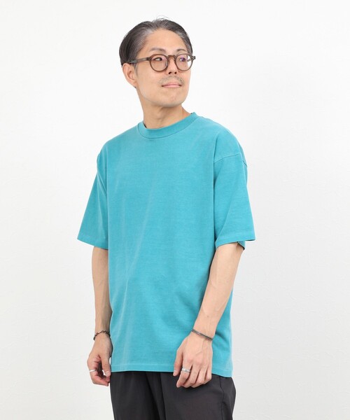 NOLLEY’S(ノーリーズ)の「【BECシリーズ】《接触冷感/UVカット》PIGMENT DYE BIO WASH ピグメント染め オーバーサイズTシャツ(Tシャツ/カットソー・メンズ・ホワイト/ライトブルー/ブラック/レンガ・M/L)」の22枚目の写真