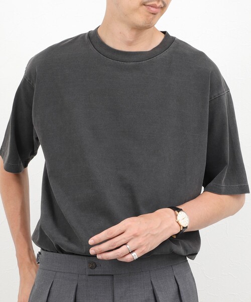 NOLLEY’S(ノーリーズ)の「【BECシリーズ】《接触冷感/UVカット》PIGMENT DYE BIO WASH ピグメント染め オーバーサイズTシャツ(Tシャツ/カットソー・メンズ・ホワイト/ライトブルー/ブラック/レンガ・M/L)」の18枚目の写真
