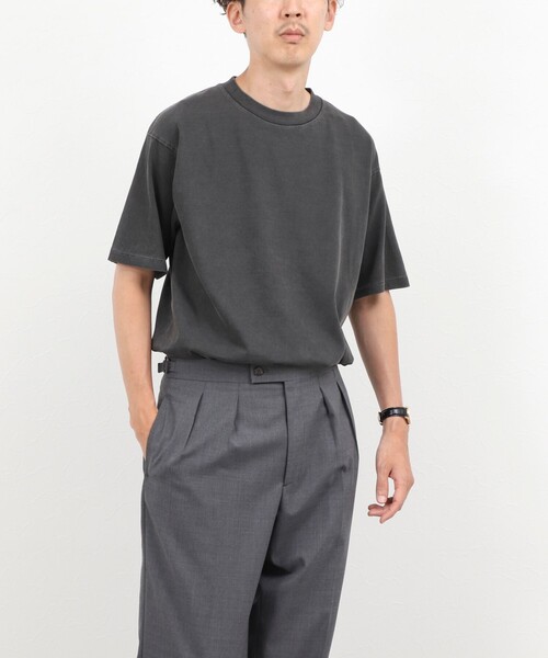 NOLLEY’S(ノーリーズ)の「【BECシリーズ】《接触冷感/UVカット》PIGMENT DYE BIO WASH ピグメント染め オーバーサイズTシャツ(Tシャツ/カットソー・メンズ・ホワイト/ライトブルー/ブラック/レンガ・M/L)」の14枚目の写真
