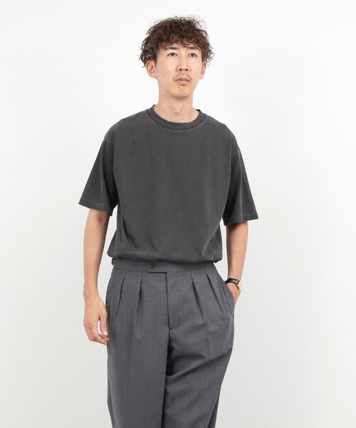 NOLLEY’S(ノーリーズ)の「【BECシリーズ】《接触冷感/UVカット》PIGMENT DYE BIO WASH ピグメント染め オーバーサイズTシャツ(Tシャツ/カットソー・メンズ・ホワイト/ライトブルー/ブラック/レンガ・M/L)」の16枚目の写真