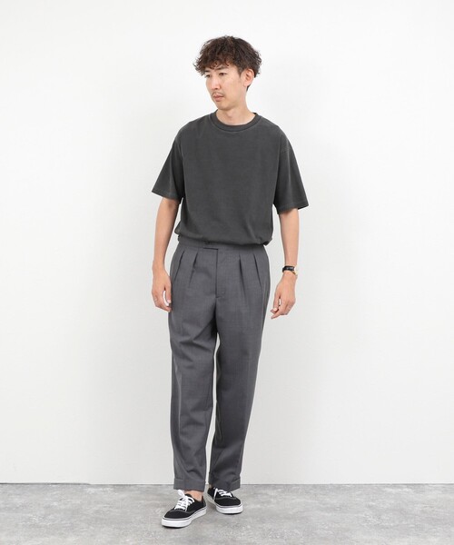 NOLLEY’S(ノーリーズ)の「【BECシリーズ】《接触冷感/UVカット》PIGMENT DYE BIO WASH ピグメント染め オーバーサイズTシャツ(Tシャツ/カットソー・メンズ・ホワイト/ライトブルー/ブラック/レンガ・M/L)」の7枚目の写真