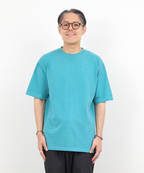 NOLLEY’S(ノーリーズ)の「【BECシリーズ】《接触冷感/UVカット》PIGMENT DYE BIO WASH ピグメント染め オーバーサイズTシャツ(Tシャツ/カットソー・メンズ・ホワイト/ライトブルー/ブラック/レンガ・M/L)」の10枚目の写真