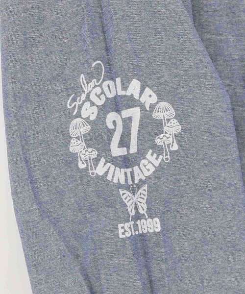 ScoLar(スカラー)の「163620:2素材展開 ポップロゴお花バックプリントシャツ(シャツ/ブラウス・レディース・ブラウン/オフホワイト/ブルー・M)」の21枚目の写真