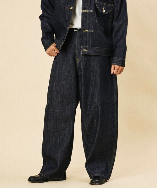 FREAK'S STORE(フリークスストア)の「Lee × FREAK'S STORE/リー 別注 101 COWBOY PANTS/バギーシルエット デニムパンツ(デニムパンツ・メンズ・ネイビー/インディゴブルー・34/32/30)」の1枚目の写真