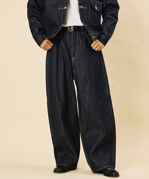 FREAK'S STORE(フリークスストア)の「Lee × FREAK'S STORE/リー 別注 101 COWBOY PANTS/バギーシルエット デニムパンツ(デニムパンツ・メンズ・ネイビー/インディゴブルー・34/32/30)」の10枚目の写真
