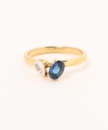 【lux sea jewelry(ラックス・シー・ジュエリー)】ステンレス マルチストーンリング lux-ring-18-8