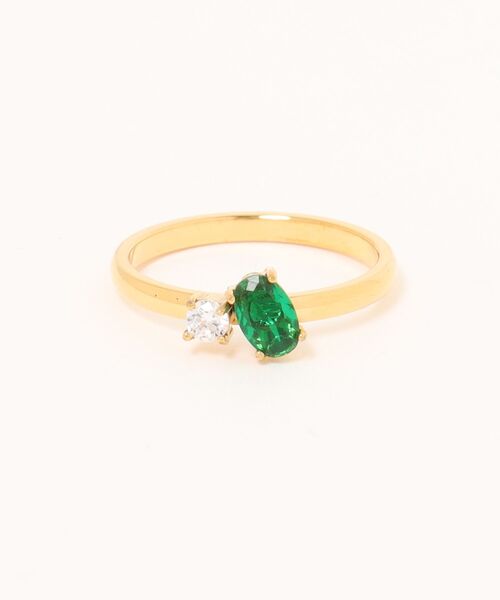 Burner(バーナー)の「【lux sea jewelry(ラックス・シー・ジュエリー)】ステンレス マルチストーンリング lux-ring-18-8【RBT】(リング・レディース・グリーン系その他/グリーン/ブルー/ホワイト・14号/12号)」の2枚目の写真