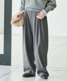 SLOBE IENA | 《WEBのみ4サイズ展開/WEB限定カラー/吸湿発熱/》CIRCULATE WARM タックパンツ(スラックス)